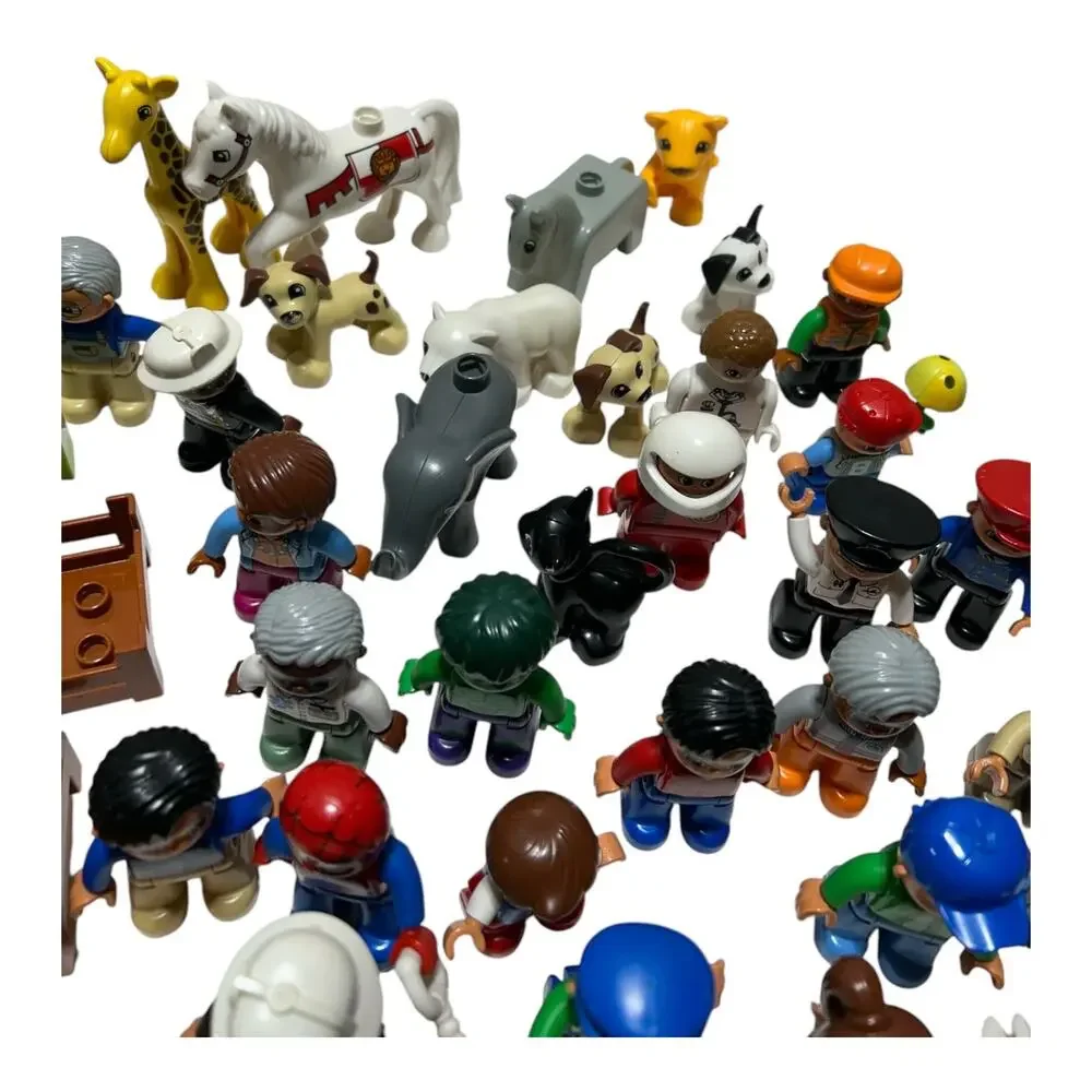 Large Lot Lego Duplo People Figures Animals Vehicles Superheroes Food Furniture - Picture 3 of 7